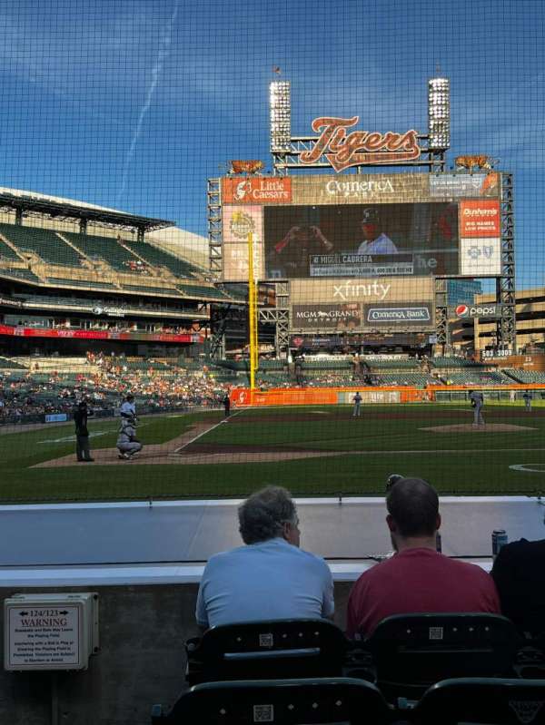 Comerica Park, section: 123, row: 11, seat: 11