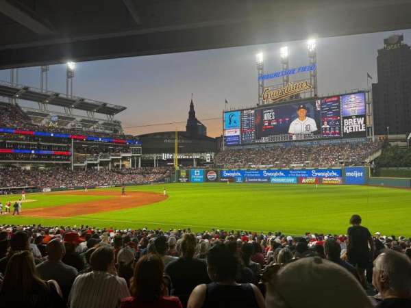 Progressive Field, section: 130, row: CC, seat: 1