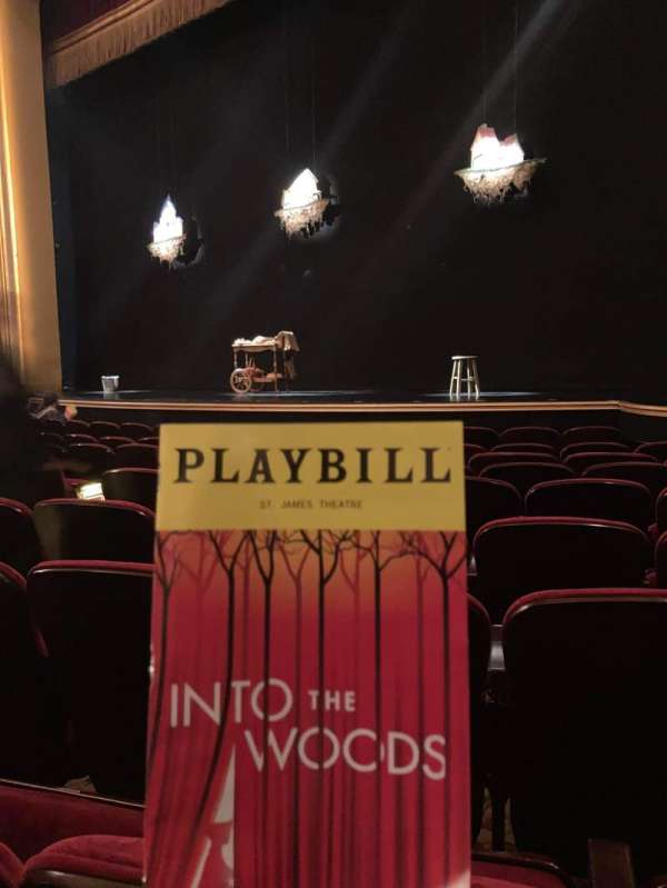 St. James Theatre, section: Orchestra R, row: H, seat: 12