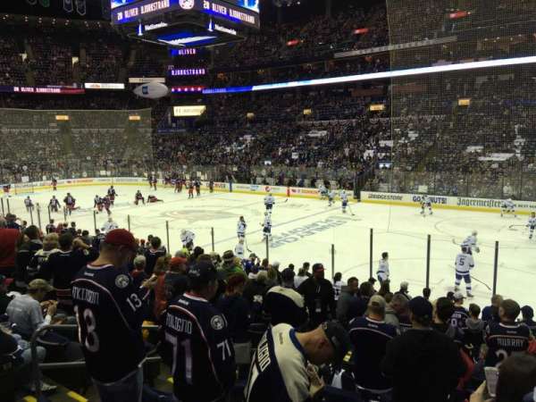 Nationwide Arena, section: 112, row: Q, seat: 14