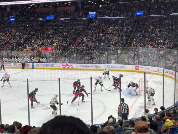 Nationwide Arena, section: 112, row: Q, seat: 4