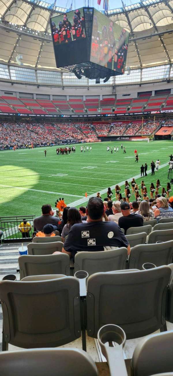BC Place, section: 222, row: R, seat: 1