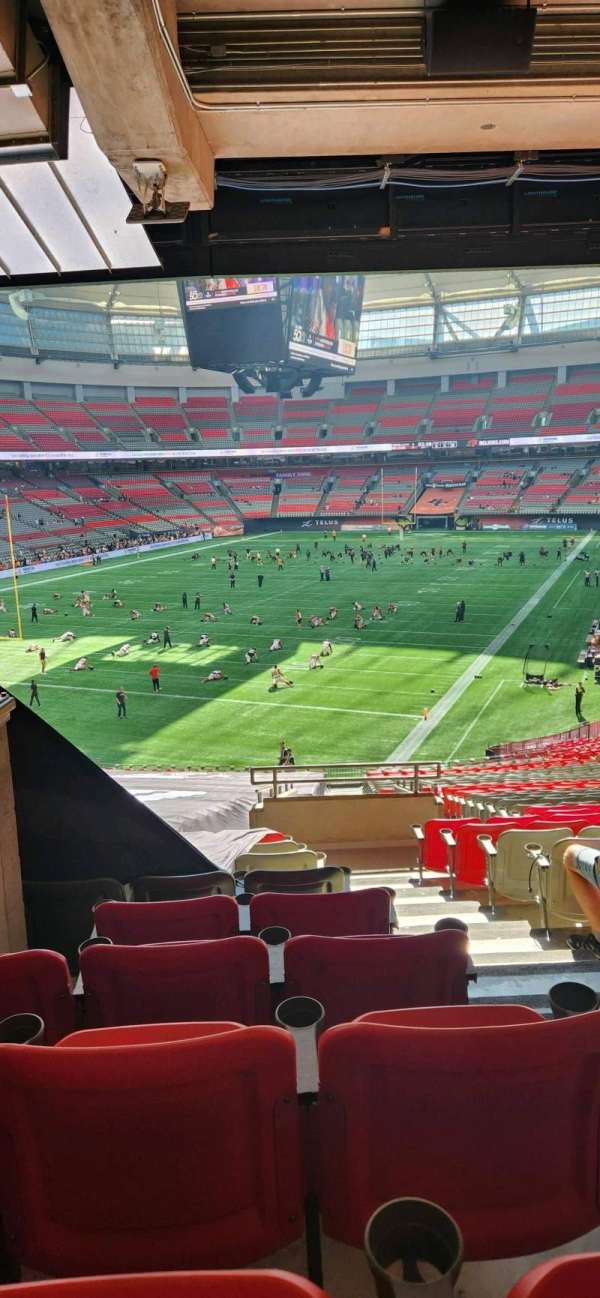 BC Place, section: 224, row: vv, seat: 103