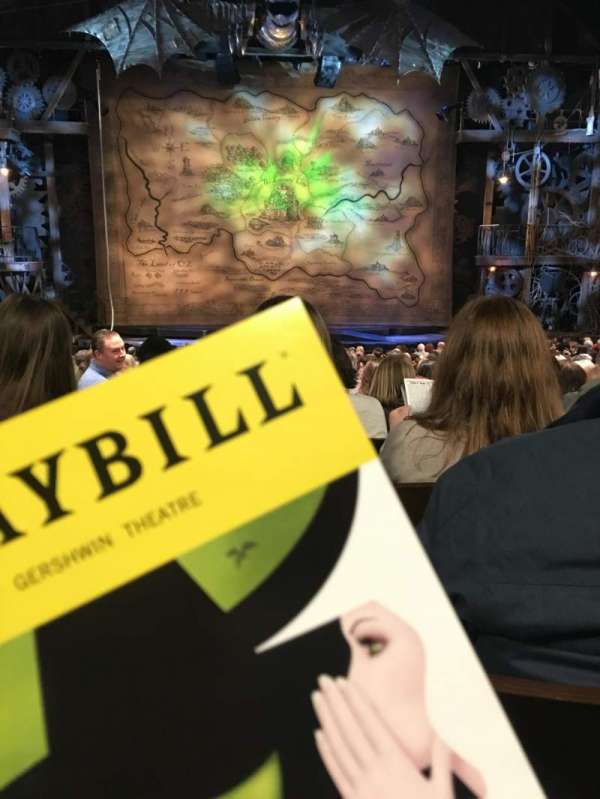 Gershwin Theatre, section: Orchestra C, row: R, seat: 109
