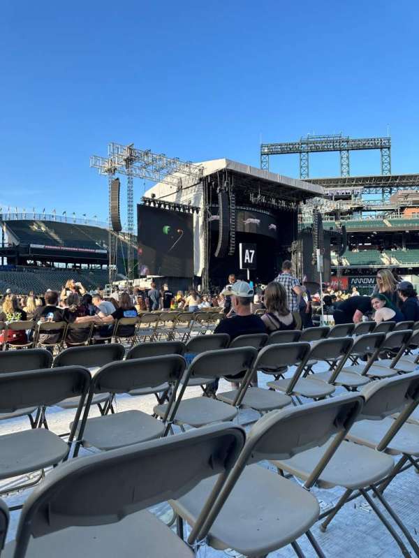 Coors Field, section: Floor A14, row: 4, seat: 27