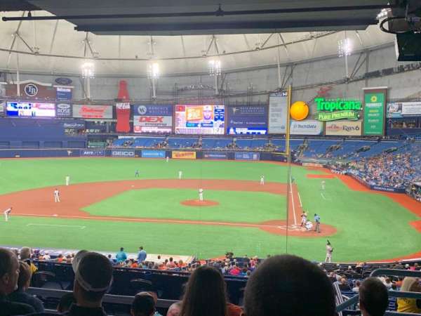 Tropicana Field, section: 109, row: TT, seat: 9