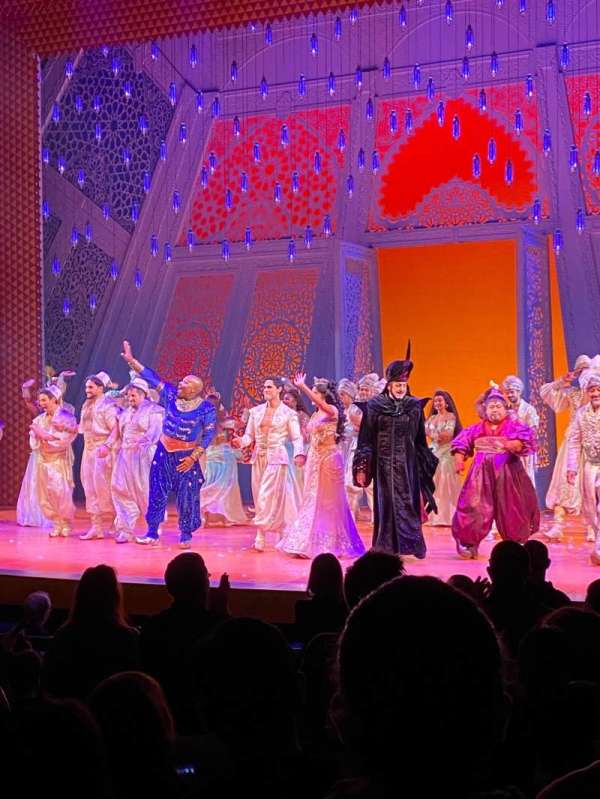 New Amsterdam Theatre, section: Orchestra R, row: L, seat: 8