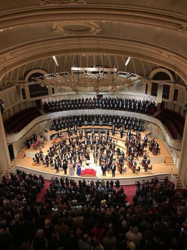 Orchestra Hall, Chicago, section: Gallery Center Right, row: A, seat: 112