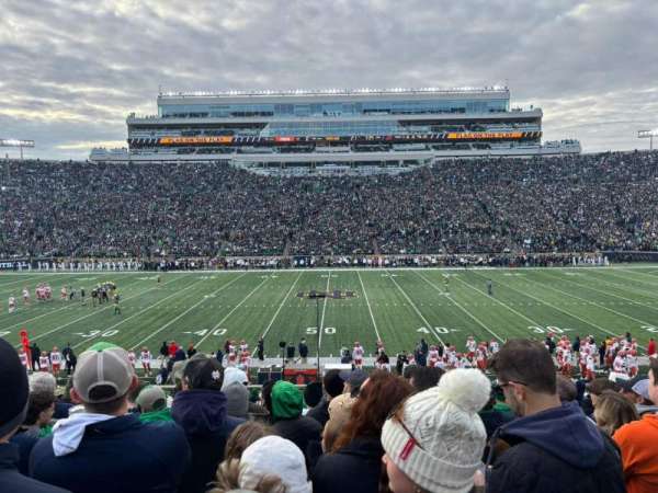 Notre Dame Stadium, section: 10, row: 38, seat: 9