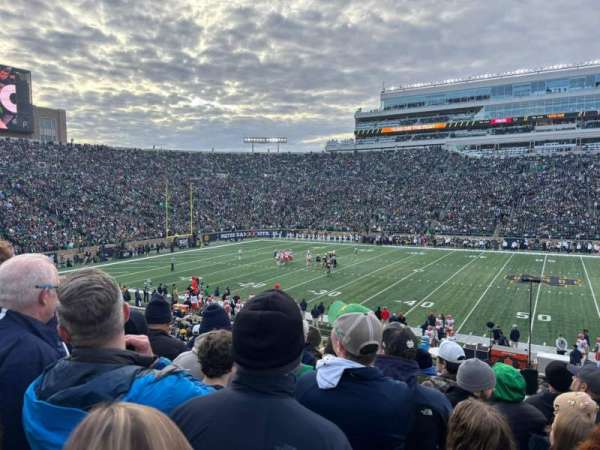 Notre Dame Stadium, section: 10, row: 38, seat: 9