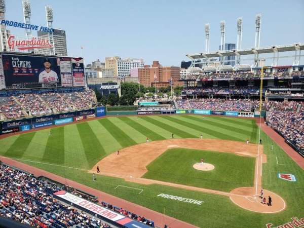 Progressive Field, section: 458, row: A, seat: 11