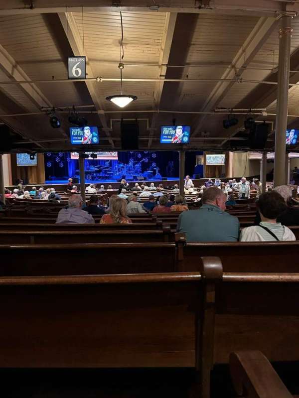 Ryman Auditorium, section: MF-6, row: Z, seat: 8