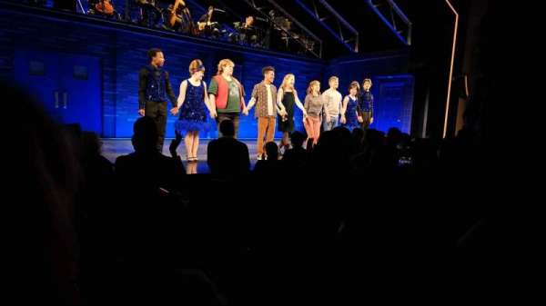 Booth Theatre, section: Orchestra L, row: E, seat: 1