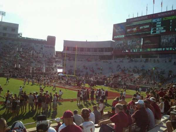 Bobby Bowden Field at Doak Campbell Stadium, section: 108, row: 10, seat: 19