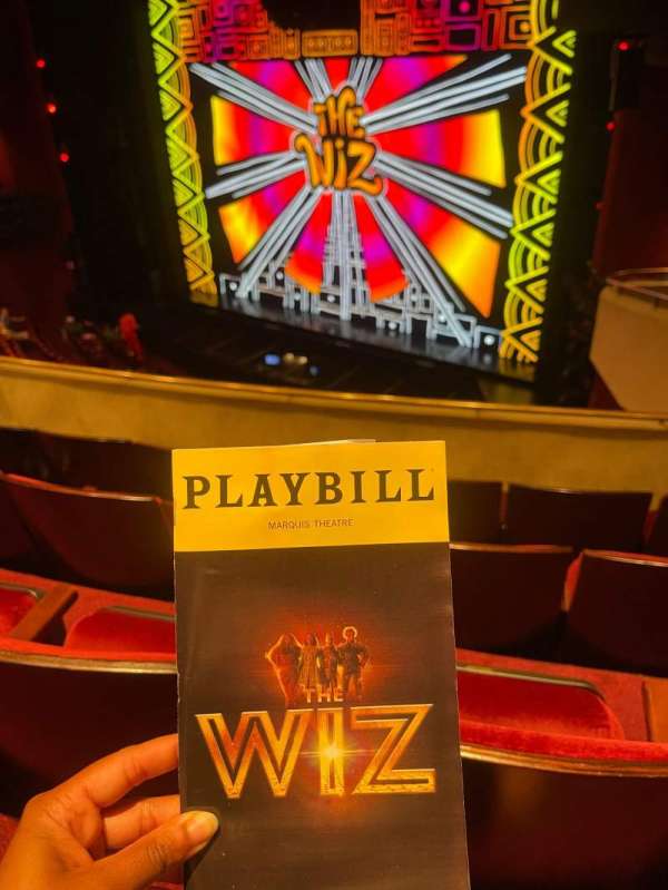 Marquis Theatre, section: Mezzanine R, row: D, seat: 24