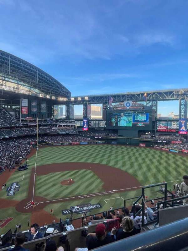 Chase Field, section: 312, row: 8, seat: 10