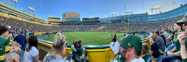 Lambeau Field, section: 105, row: 2, seat: 10