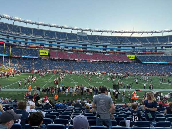 Gillette Stadium, section: 112, row: 17, seat: 16