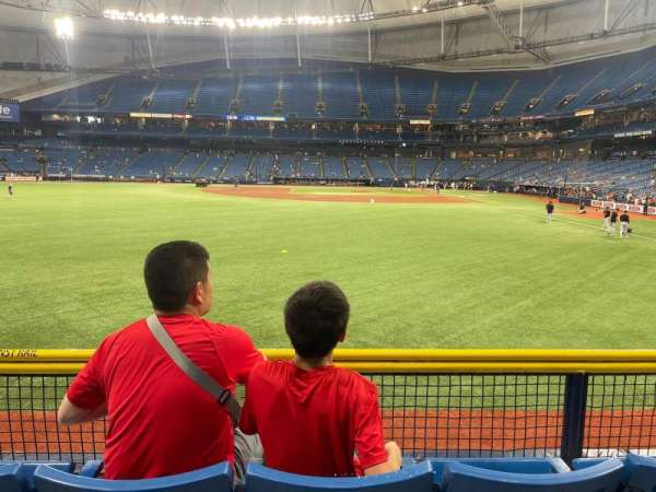 Tropicana Field, section: 143, row: V, seat: 16