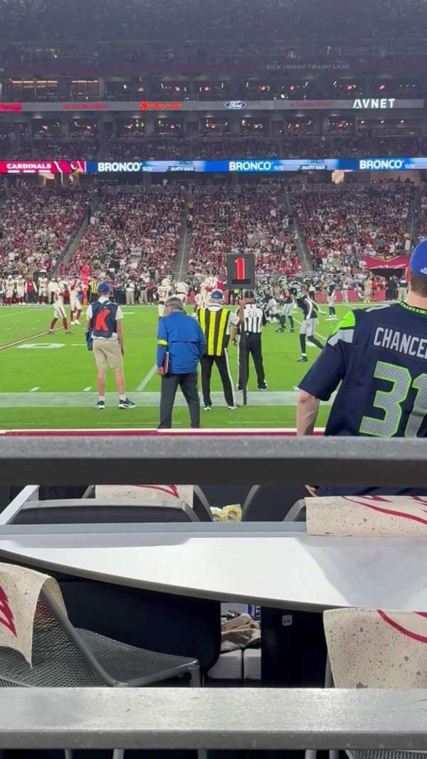 State Farm Stadium, section: 126, row: 1, seat: 13