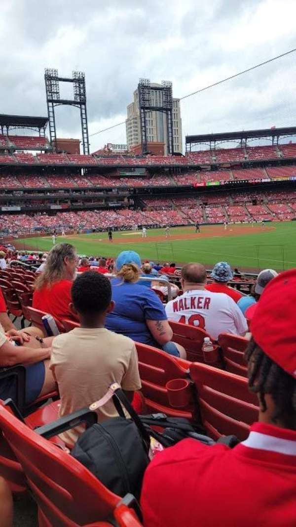 Busch Stadium, section: Right Field Box, row: 8, seat: 1