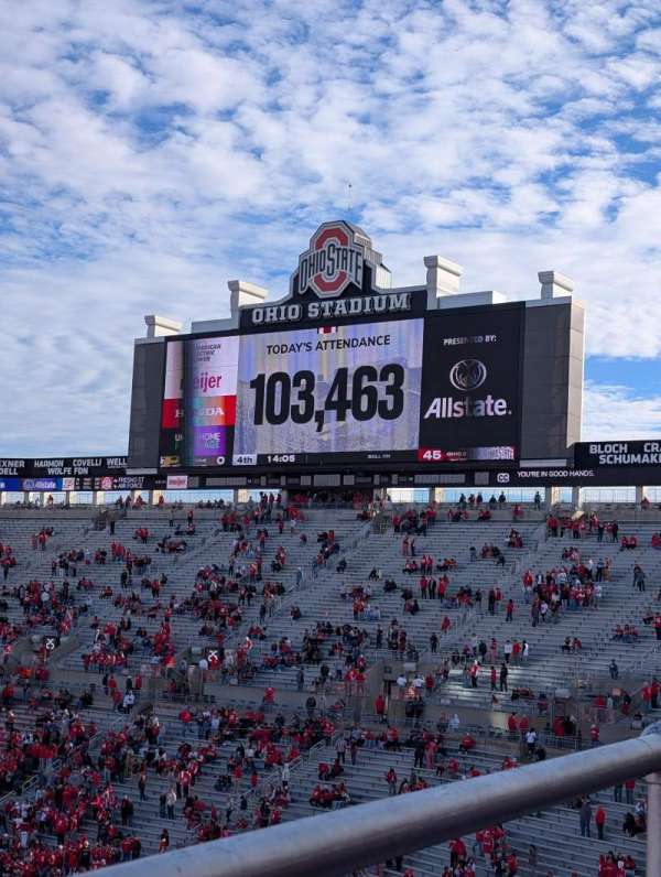 Ohio Stadium, section: 25c, row: 1, seat: 3