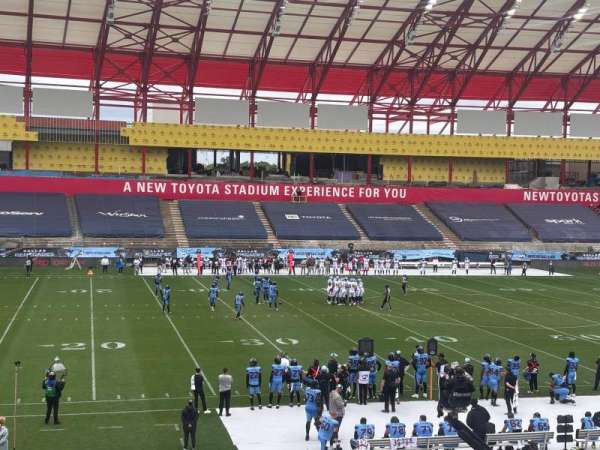 Toyota Stadium, section: 104, row: 21, seat: 3