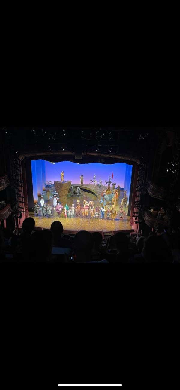 Lyceum Theatre, West End, section: Grand Circle, row: G, seat: 20