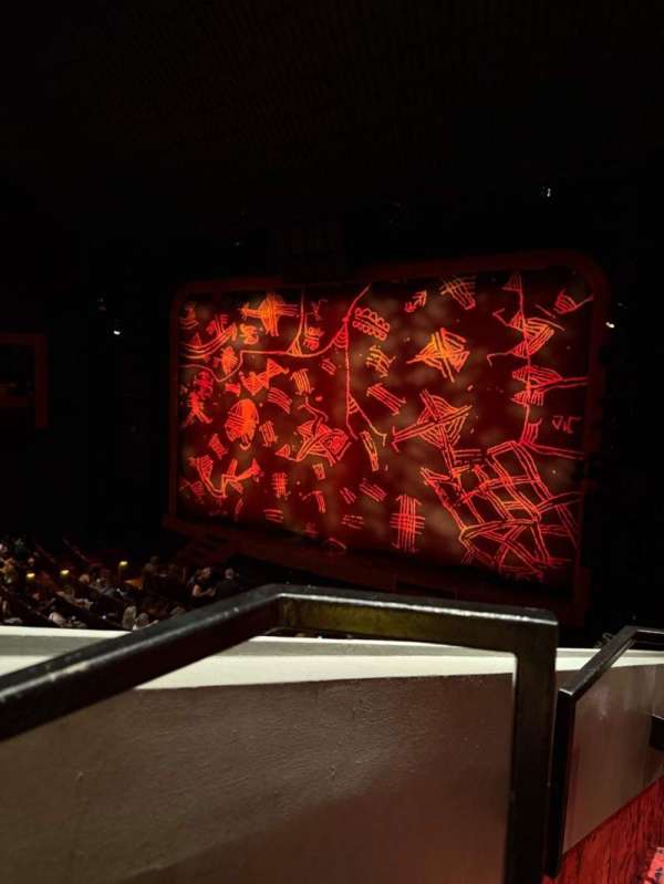 Minskoff Theatre, section: Mezzanine Box Left, row: Ee, seat: 2