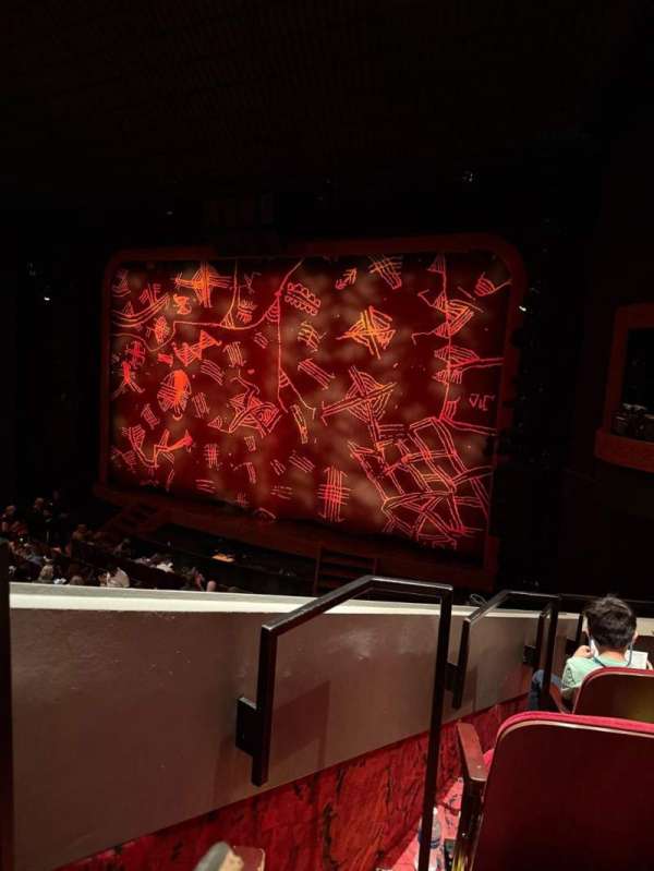 Minskoff Theatre, section: Mezzanine Box Left, row: Ee, seat: 4