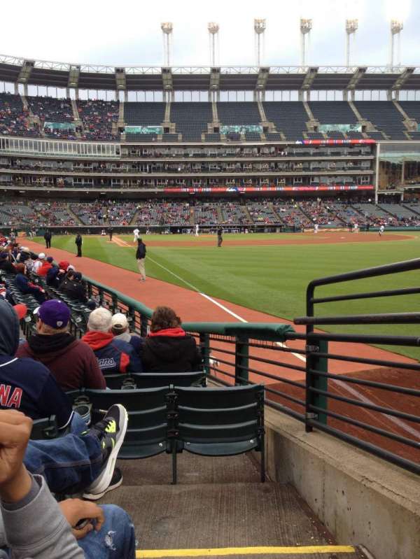 Progressive Field, section: 117, row: L, seat: 1