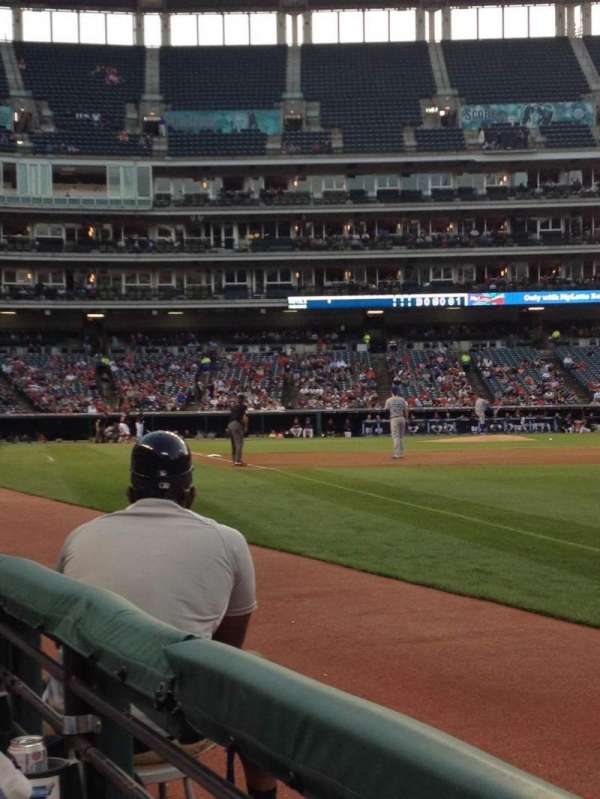 Progressive Field, section: 129, row: A, seat: 3