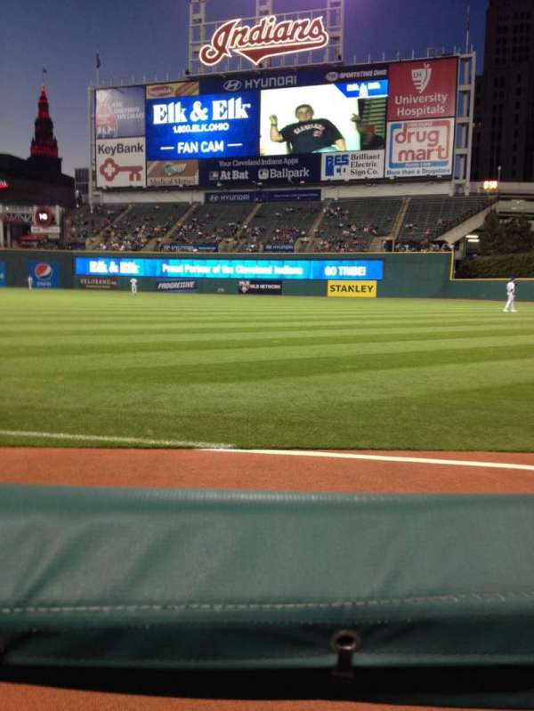 Progressive Field, section: 129, row: A, seat: 4