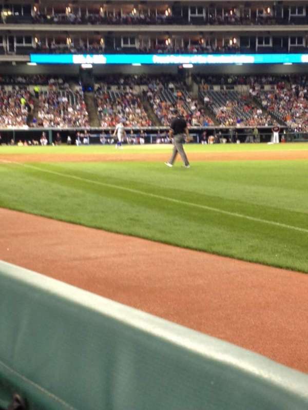 Progressive Field, section: 129, row: A, seat: 4
