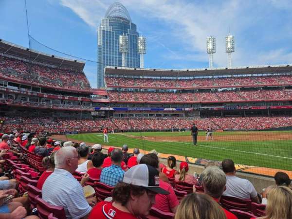 Great American Ball Park, section: 134, row: E, seat: 4