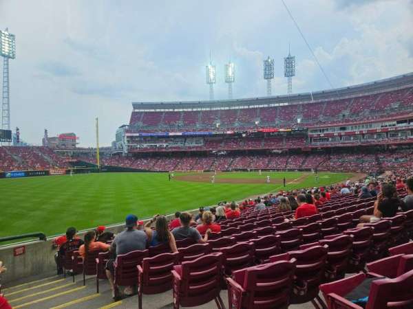 Great American Ball Park, section: 108, row: CC, seat: 1