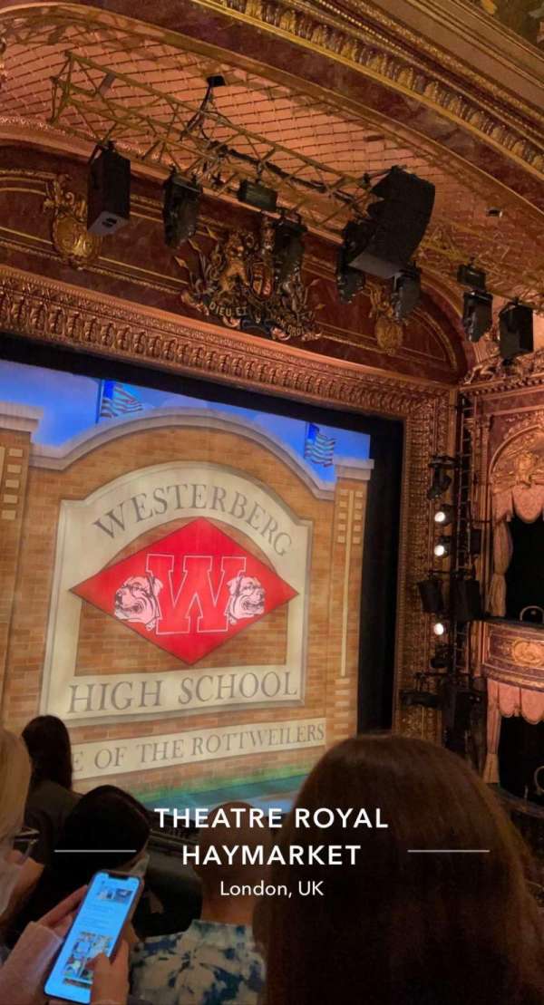 Theatre Royal Haymarket, section: Dress Circle, row: C, seat: 25