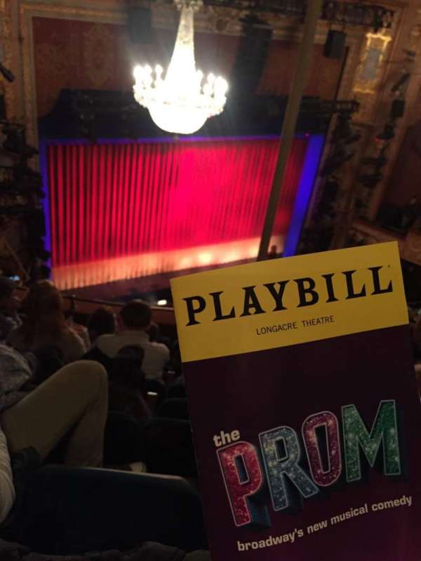Longacre Theatre, section: Balcony L, row: F, seat: 18