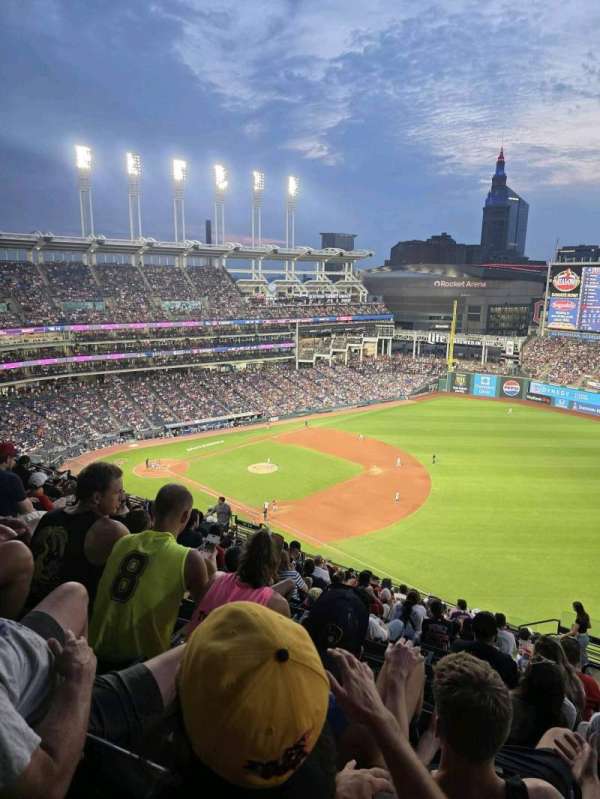 Progressive Field, section: 529, row: R, seat: 1
