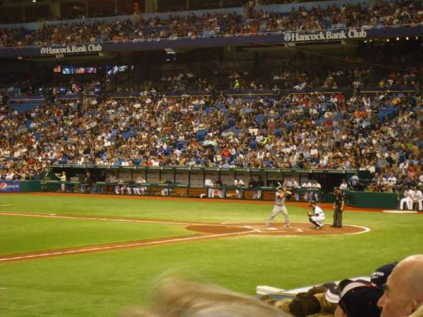 Tropicana Field, section: 121, row: T, seat: 1