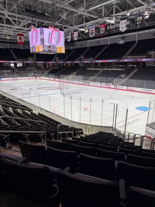 Baxter Arena, section: 101, row: P, seat: 12