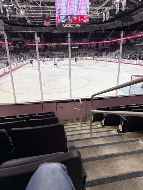 Baxter Arena, section: 124, row: F, seat: 1