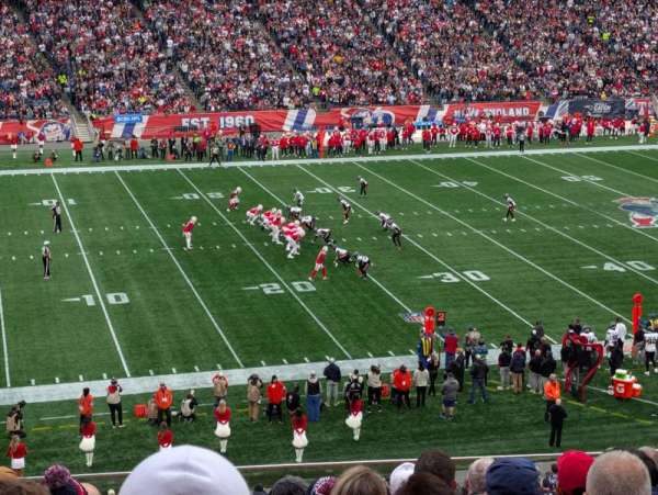 Gillette Stadium, section: CL35, row: 20, seat: 8