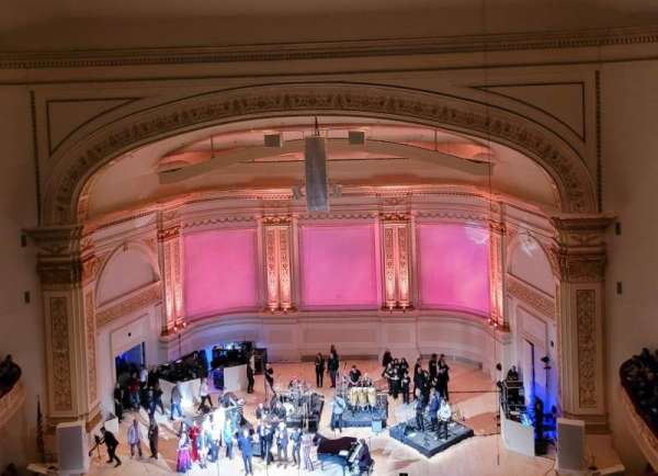 Carnegie Hall, section: Lower Balcony RC, row: A, seat: 114
