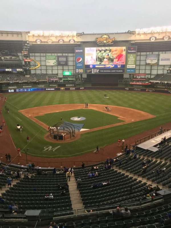 American Family Field, section: 327, row: 1, seat: 3
