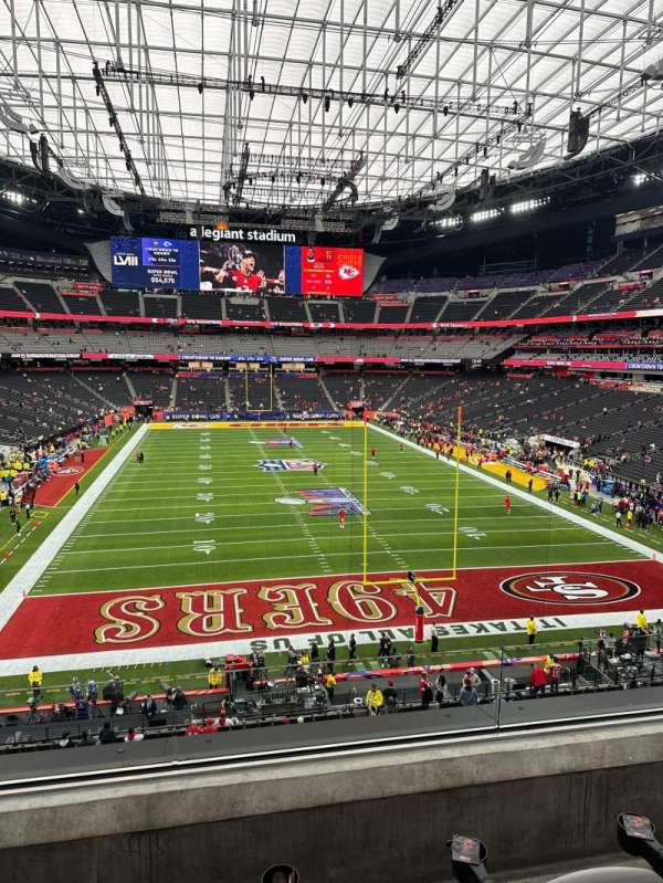 Allegiant Stadium, section: 202, row: 3, seat: 9