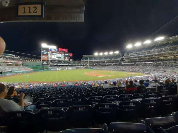 Nationals Park, section: 112, row: TT, seat: 7