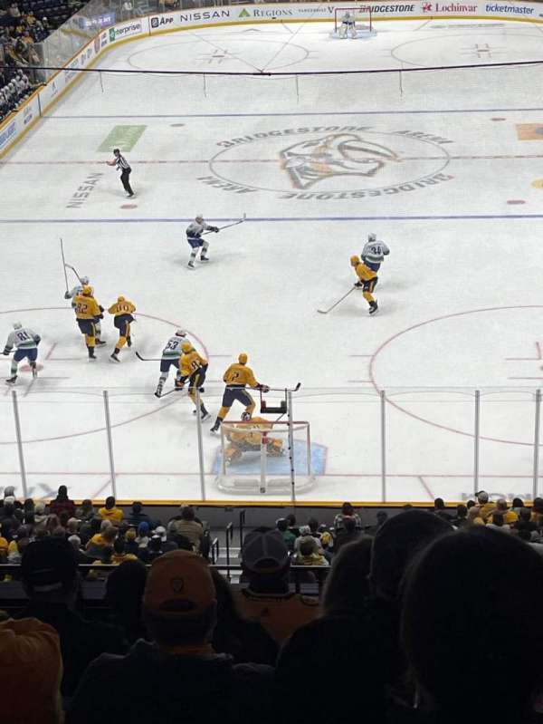Bridgestone Arena, section: 209, row: G, seat: 10