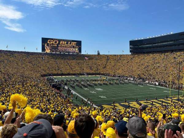Michigan Stadium, section: 37, row: 54, seat: 4