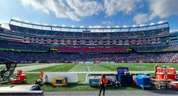 Gillette Stadium, section: 110, row: 1, seat: 21